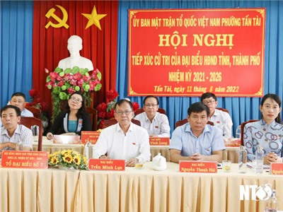 Đại biểu HĐND tỉnh tiếp xúc cử tri phường Tấn Tài và Đài Sơn