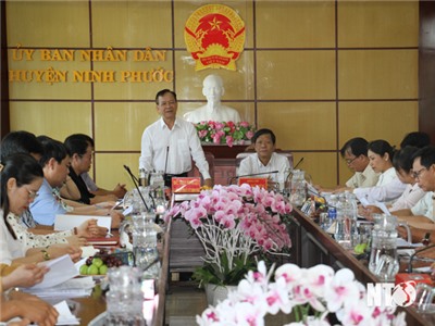 Thường trực HĐND tỉnh làm việc với Thường trực HĐND huyện Ninh Phước