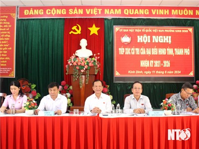 Đại biểu HĐND tỉnh tiếp xúc cử tri phường Kinh Dinh và Mỹ Bình
