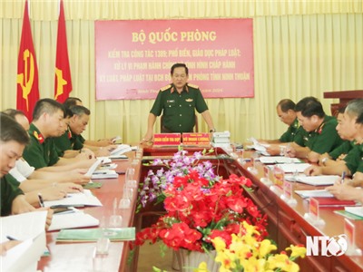 Thượng tướng Võ Minh Lương, Thứ trưởng Bộ Quốc phòng kiểm tra tại Bộ đội Biên phòng tỉnh Ninh Thuận
