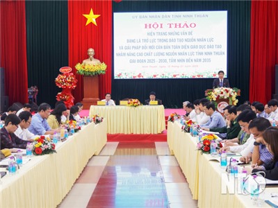 Hội thảo nâng cao chất lượng nguồn nhân lực tỉnh Ninh Thuận giai đoạn 2025-2030, tầm nhìn đến năm 2035