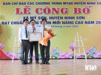 Xã Mỹ Sơn đạt chuẩn nông thôn mới nâng cao